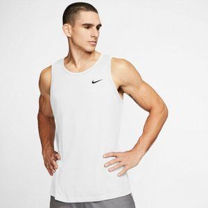 New Men's Nike Dri-FIT Training Tank, Size: Small, White